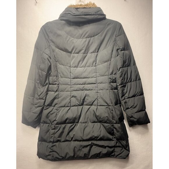 Cole Haan Women's Down Quilted Puffer Mid Length Coat 357SD357 Deep Black Sz M - Picture 2 of 16
